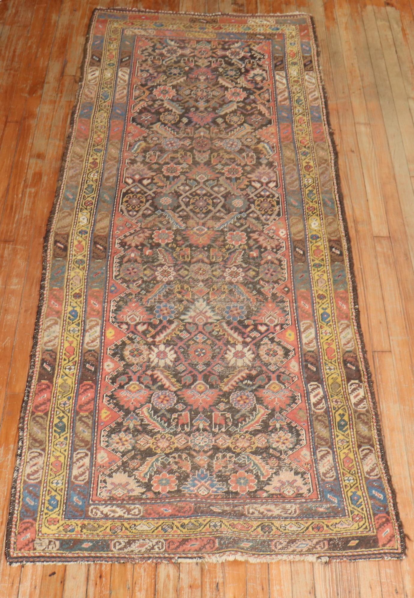 Zabihi Collection Worn Persian Runner For Sale 1