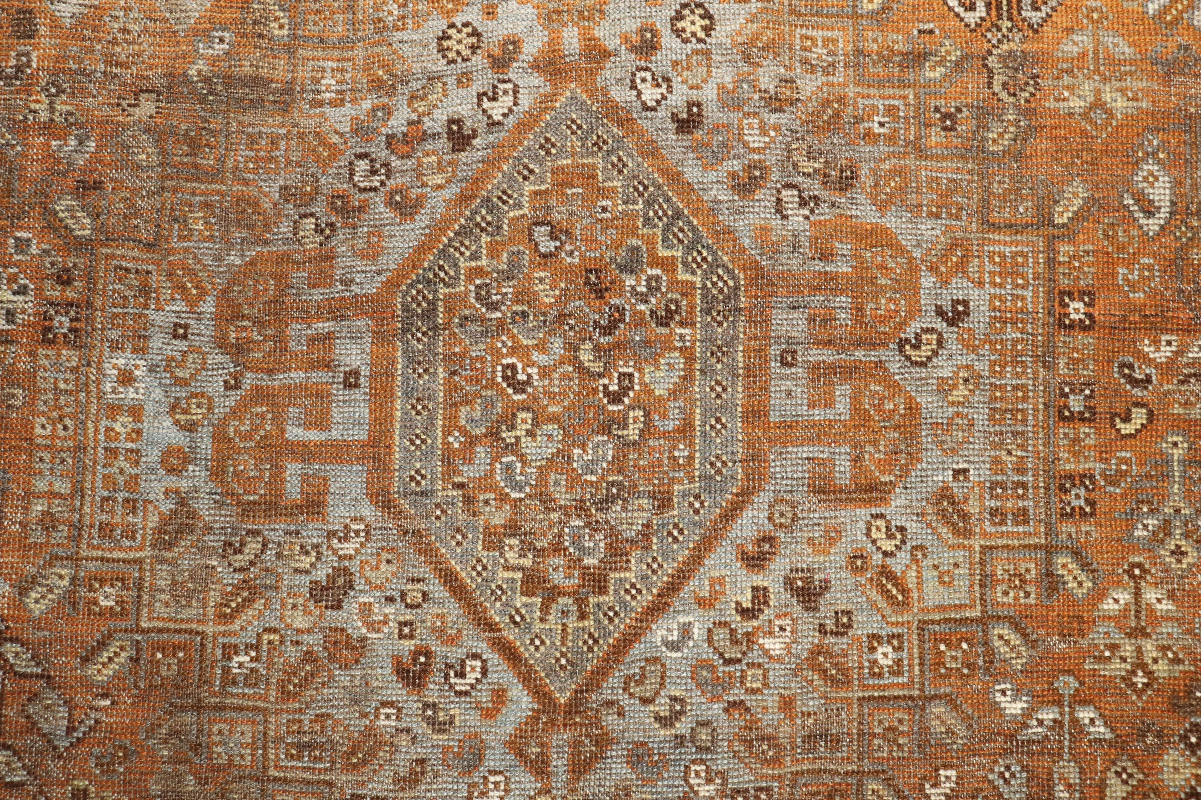 Zabihi Collection Worn Persian Tribal Shiraz Rug For Sale 5