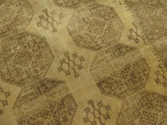 Colección Zabihi Alfombra Ersari Tribal Beige Amarillo Crema