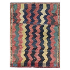 Zabihi Collection Zig Zag 20th Century Persian Gabbeh Rug