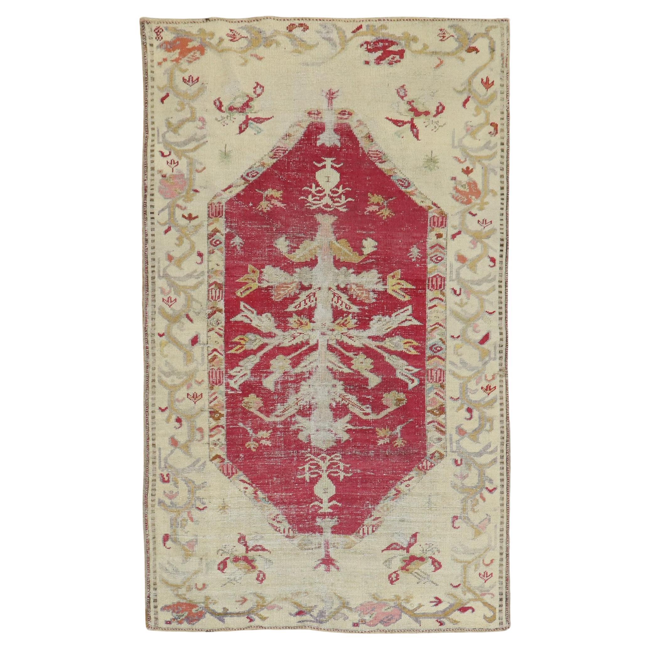 Zabihi Collection Late 19th Century Antique Turkish Ghiordes  Rug