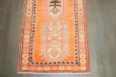 Zabihi Colorful Vintage Orange Turkish Anatolian Runner