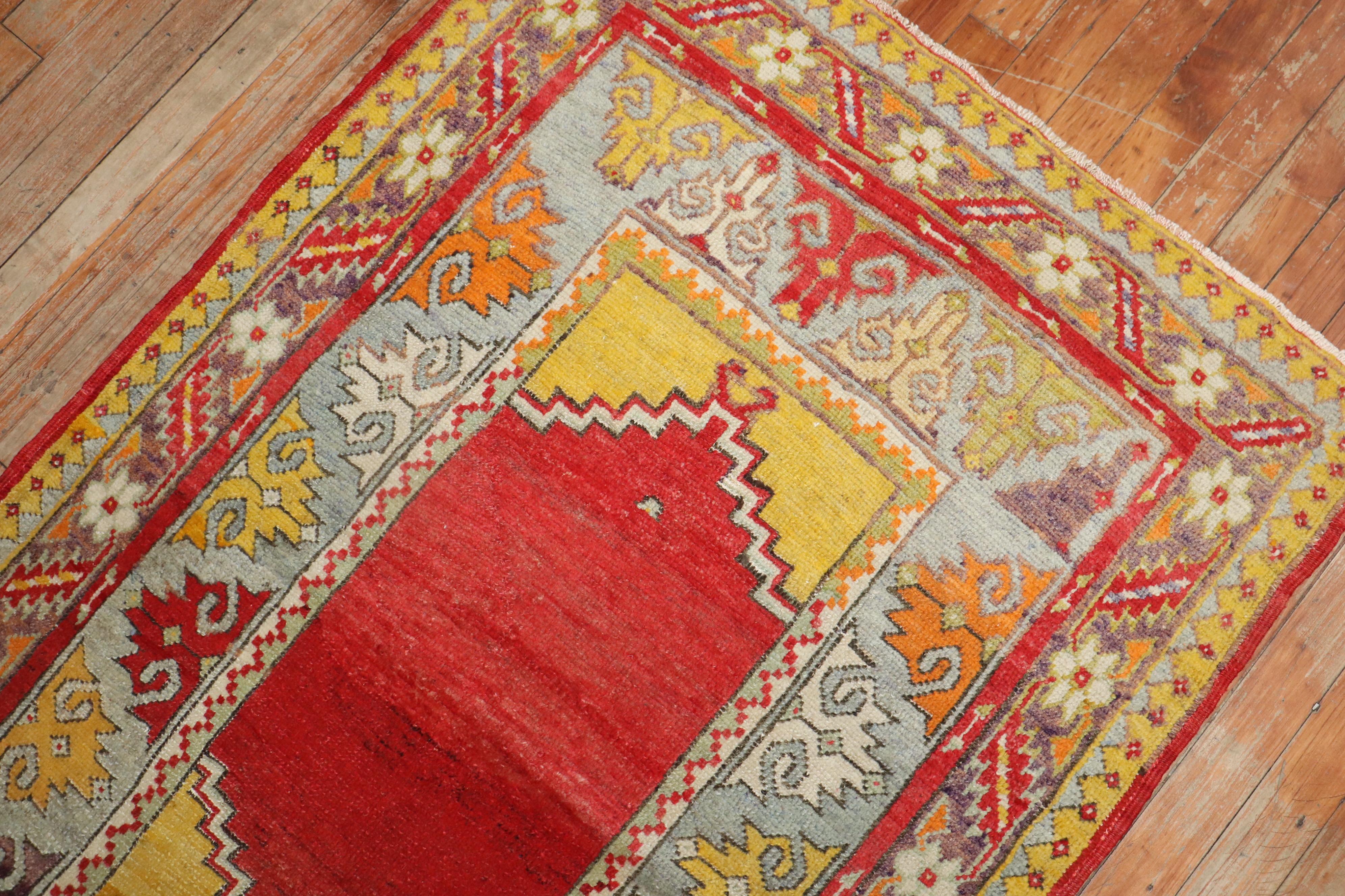 Zabihi Rug Collection Antique Turkish Melas Rug In Good Condition For Sale In New York, NY
