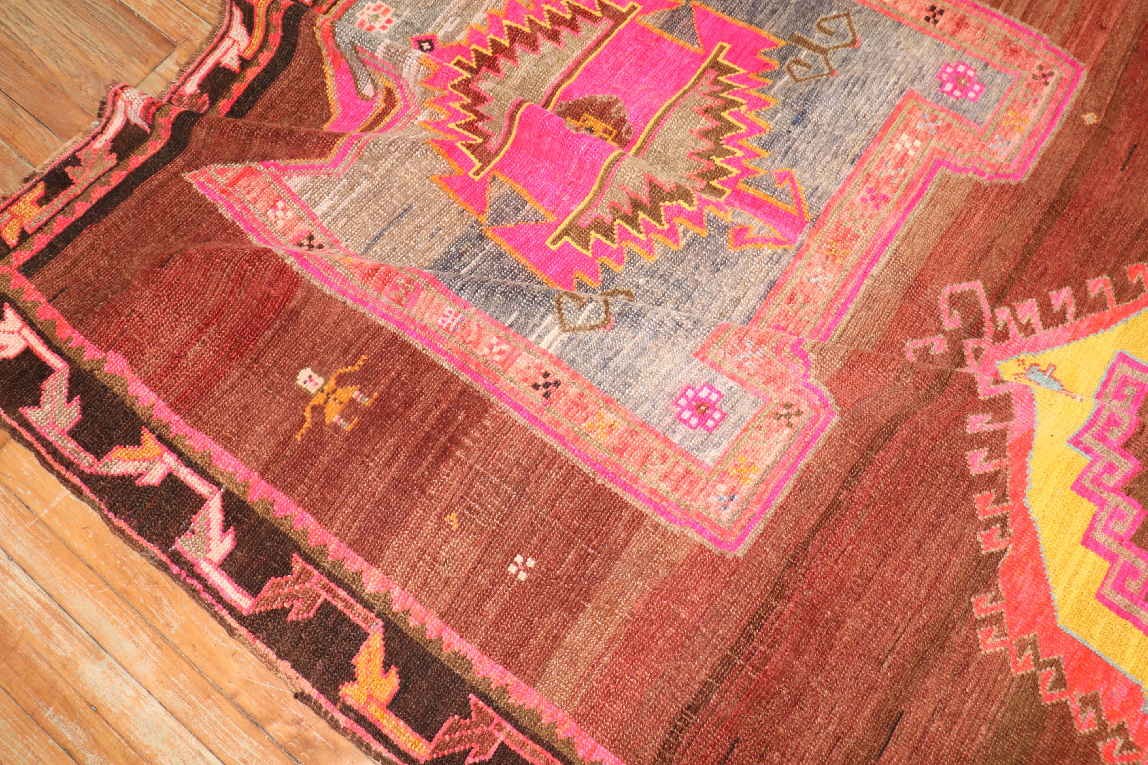 Zabihi Rug Collection Funky Turkish Gallery Rug For Sale 2