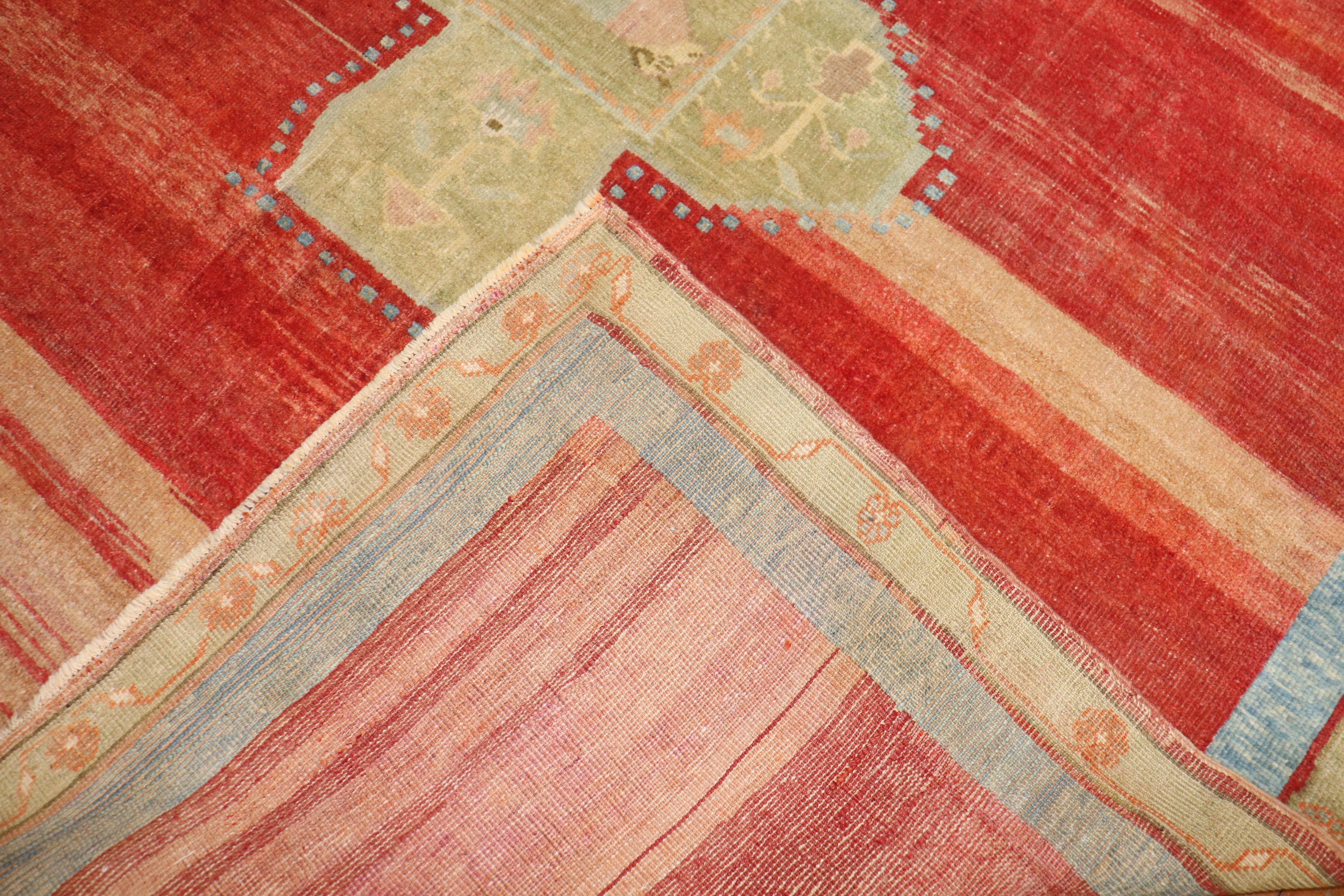 Zabihi Rug Collection Red Turkish Kars Rug Dated 1906 For Sale 3