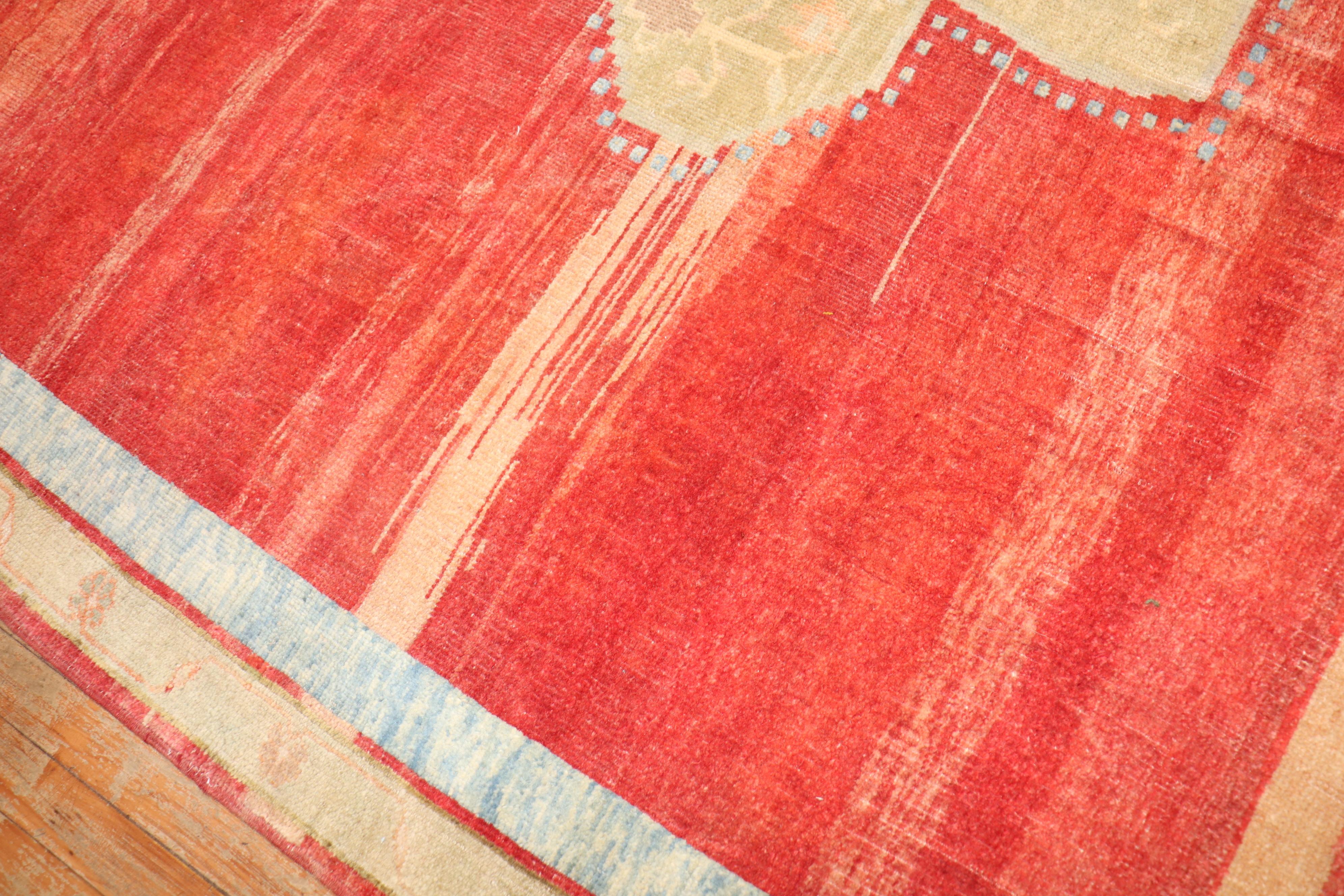 Zabihi Rug Collection Red Turkish Kars Rug Dated 1906 For Sale 1