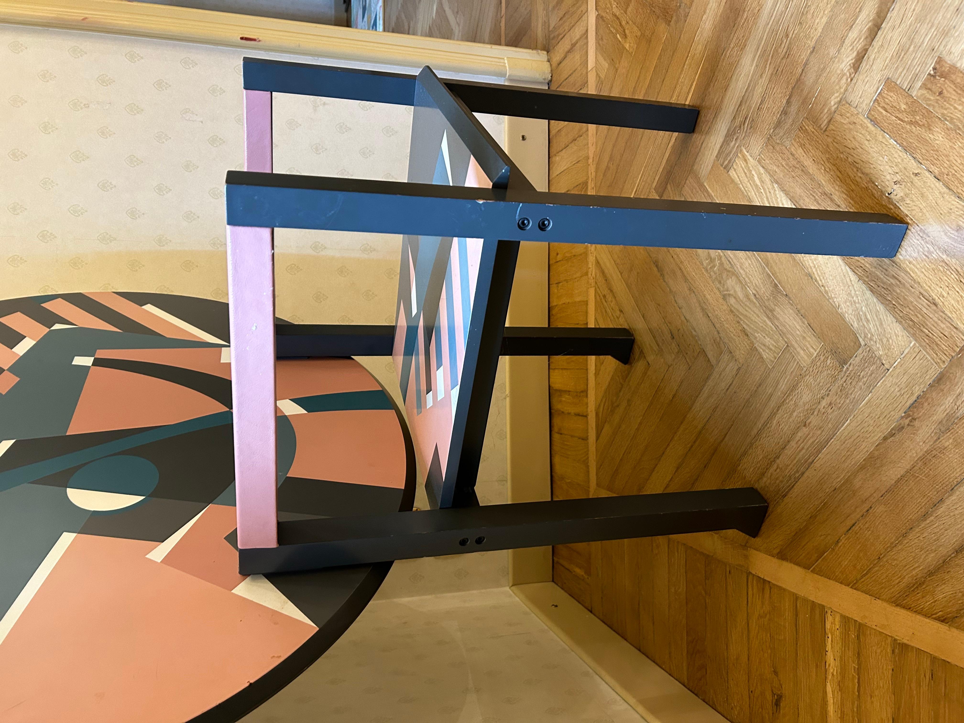 Zabro Table Chair by Alessandro Mendini for Division Nuova Alchimia, 1980s For Sale 3