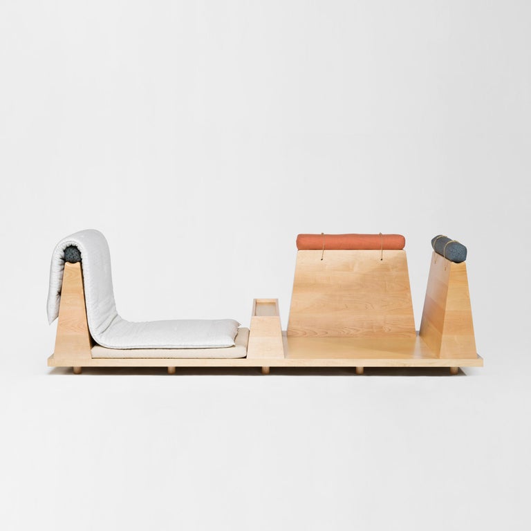 Zabuton Sofa, Handmade Japanese Futon on Modular Maple Frame, Kvadrat