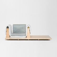 Zabuton Sofa, Handmade Japanese Futon on Modular Maple Frame, Kvadrat