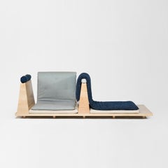 Zabuton Sofa, Handmade Japanese Futon on Modular Maple Frame, Kvadrat