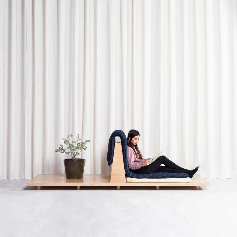 Zabuton Sofa, Handmade Japanese Futon on Modular Maple Frame, Kvadrat