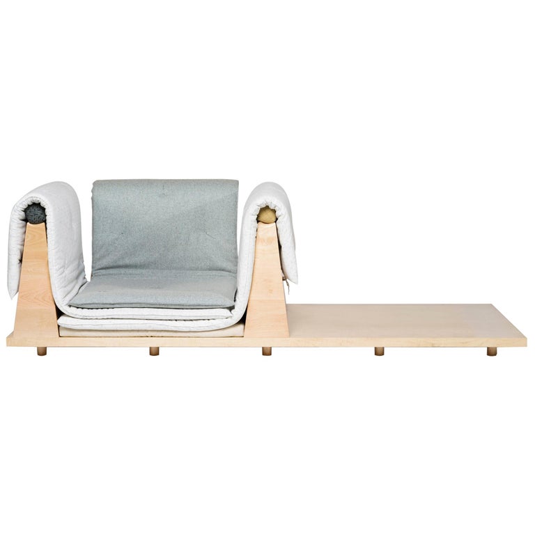Zabuton Sofa, Handmade Japanese Futon on Modular Maple Frame, Kvadrat