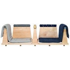 Zabuton Sofa, Handmade Japanese Futon on Modular Maple Frame, Kvadrat, Sou Sou