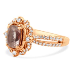 Zac Posen Bague Paulette en or rose 14 carats Morganite et diamant