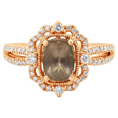 Zac Posen Bague Paulette en or rose 14 carats Morganite et diamant