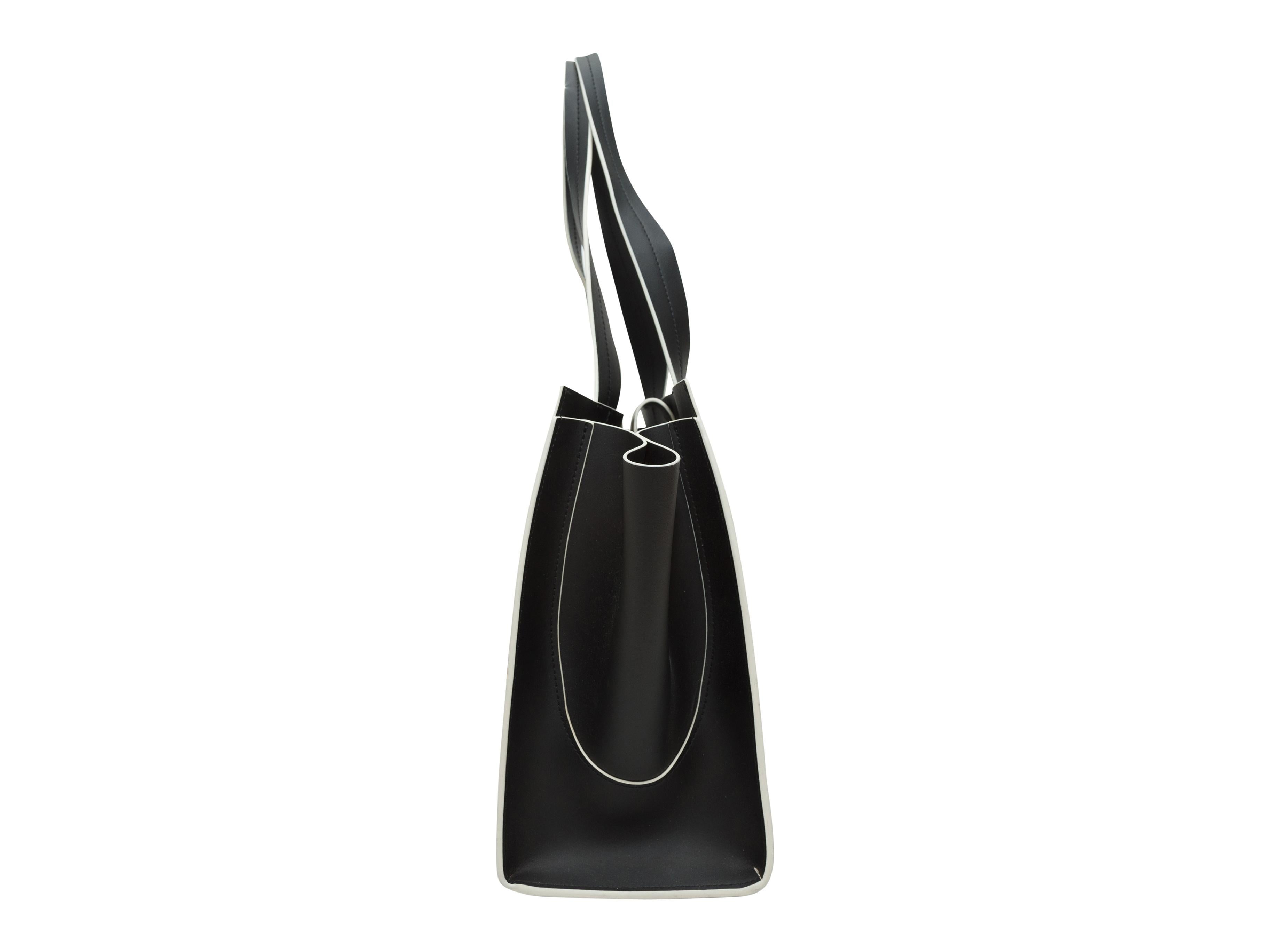 Zac Posen Black Leather Handbag In Excellent Condition In New York, NY