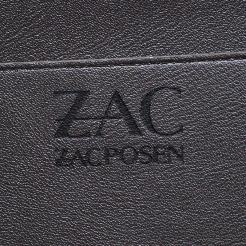 Zac Posen Grey Leather Eartha Iconic Core Top Handle Bag 1