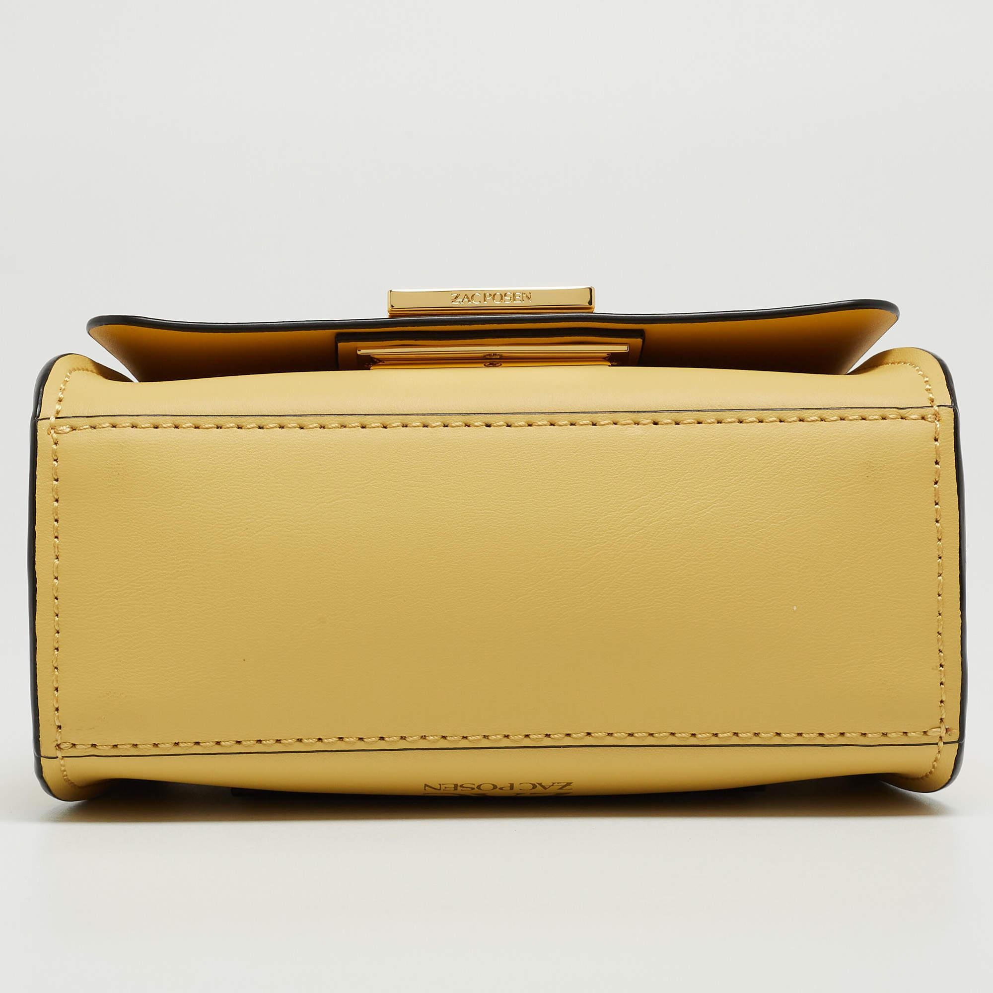 Zac Posen Light Yellow Leather Mini Eartha Belt Bag 7