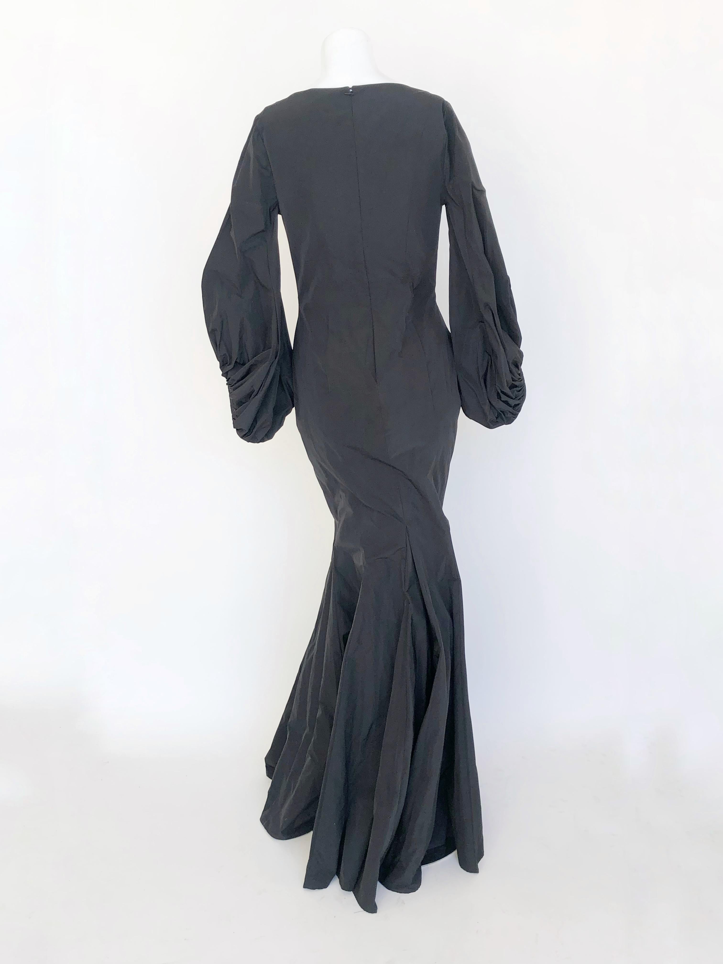 zac posen black gown