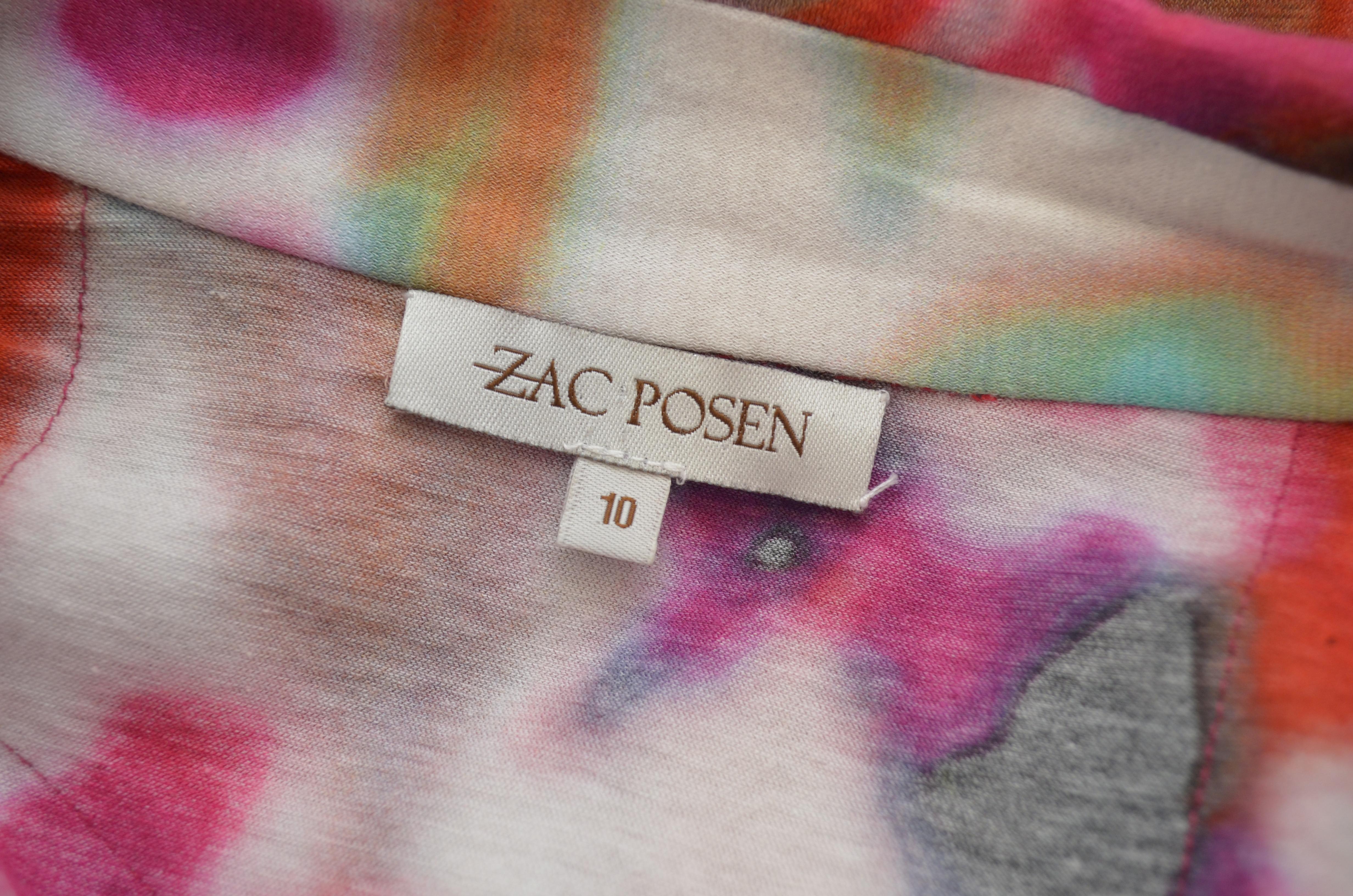 Zac Posen Mr. Pibb Tie-Dye Print Dress In Excellent Condition In Carmel, CA