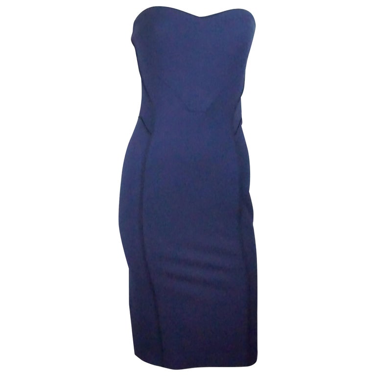 Zac Posen Navy Strapless Bodycon Dress w/ Navy Lining - 4 - NWT For Sale at 1stDibs | zac posen strapless dress, navy strapless dress, strapless navy dress Zac Posen Navy Strapless Bodycon Dress w/ Navy Lining - 4 - NWT For Sale at 1stDibs | zac posen strapless dress, navy strapless dress, strapless navy dress
