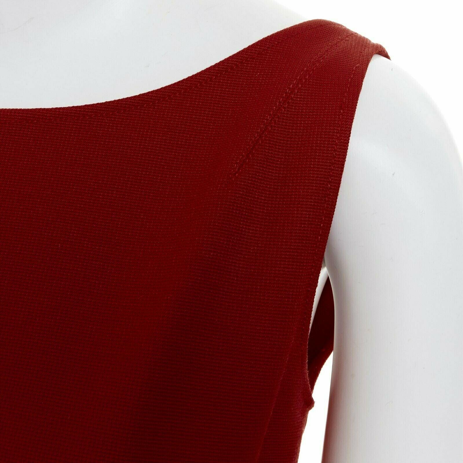 ZAC POSEN red bead embellished waist open back stretch flared hem ball gown M In Good Condition In Hong Kong, NT