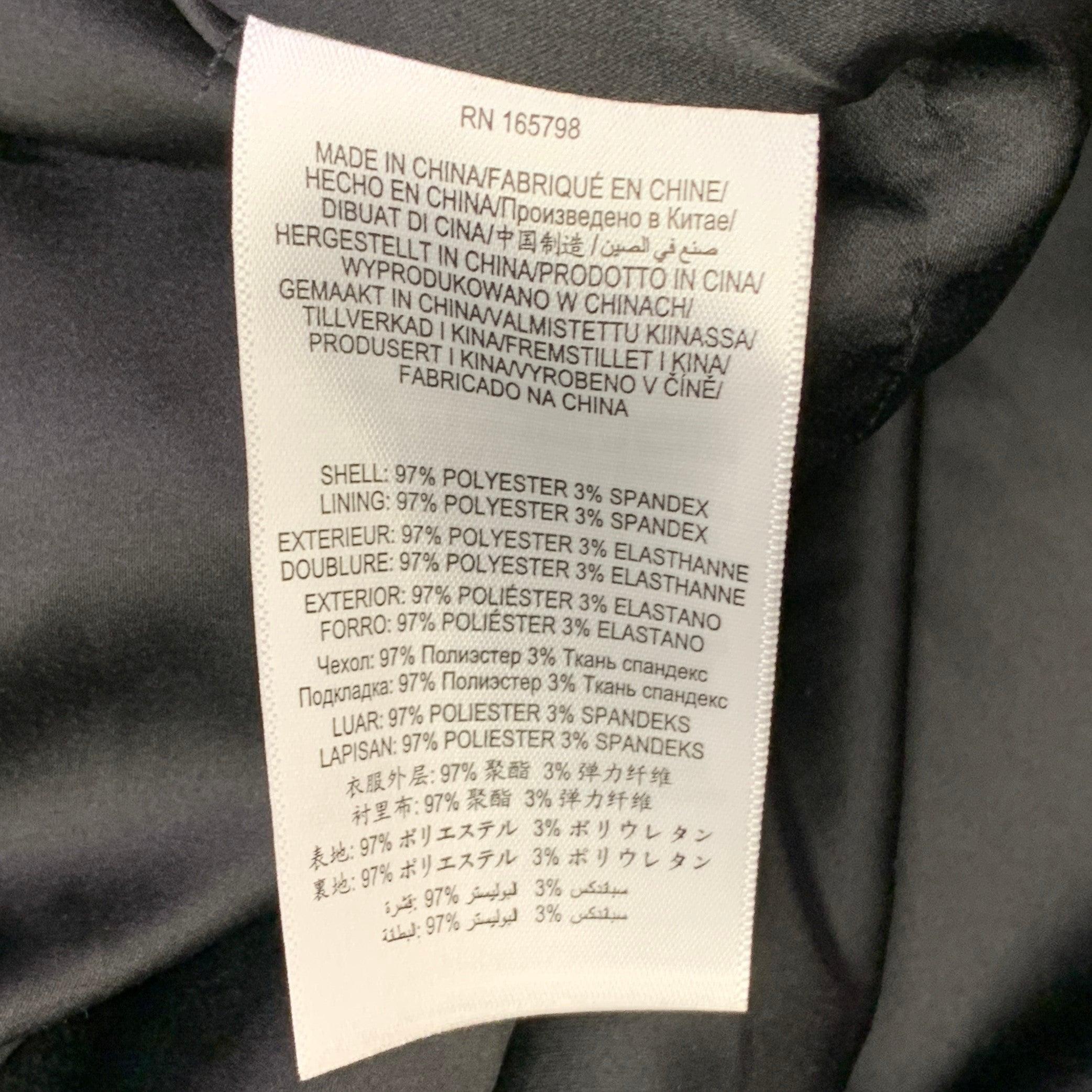 Zac Posen Taglia 12 Giacca Blazer con colletto a scialle in misto poliestere nero con un solo bottone in vendita 2