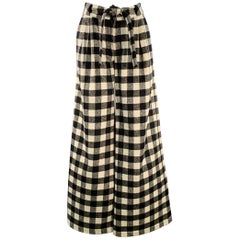 ZAC POSEN Größe 4 Schwarz Weiß Wolle Blend Checkered Belted Dress Pants