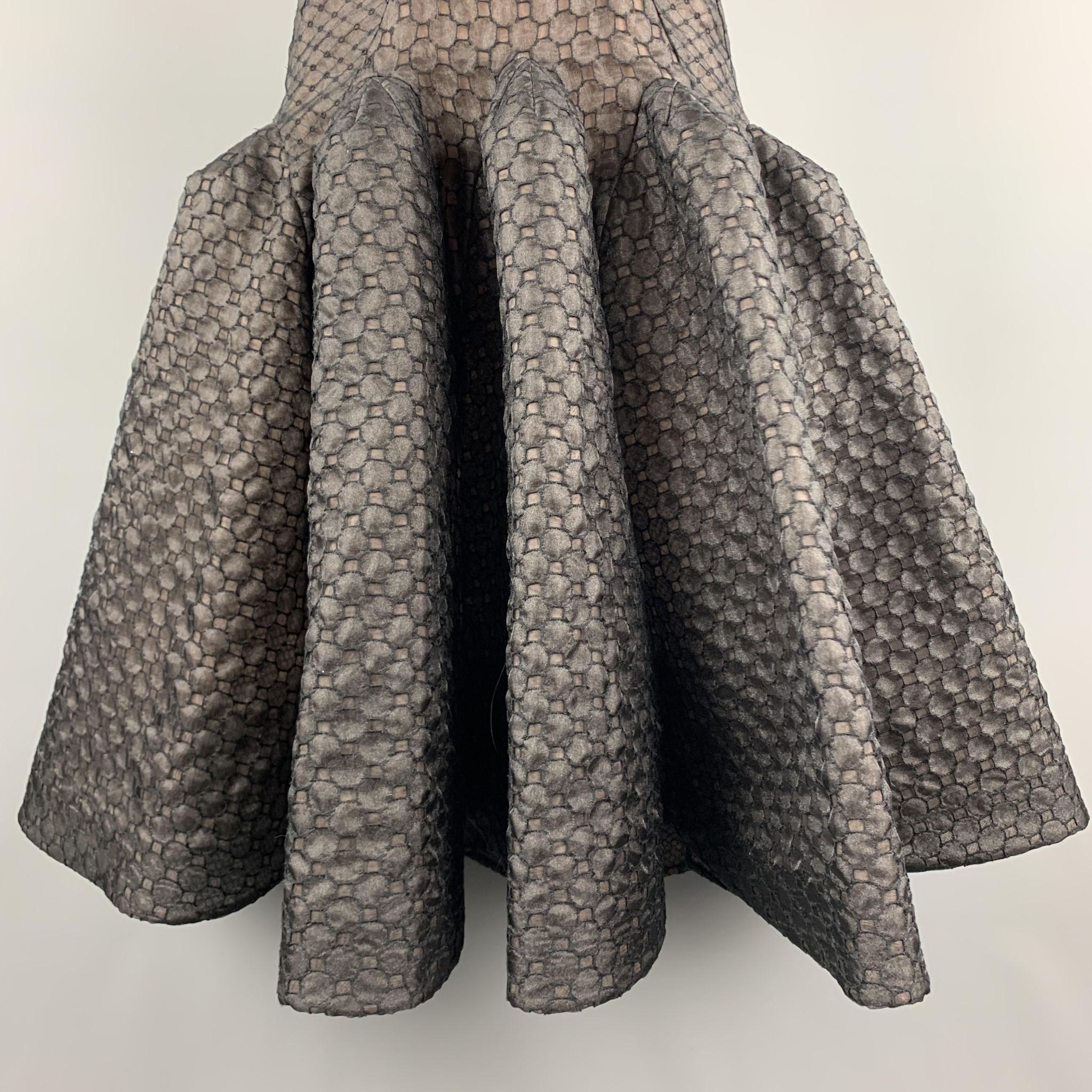 black lace ruffle skirt