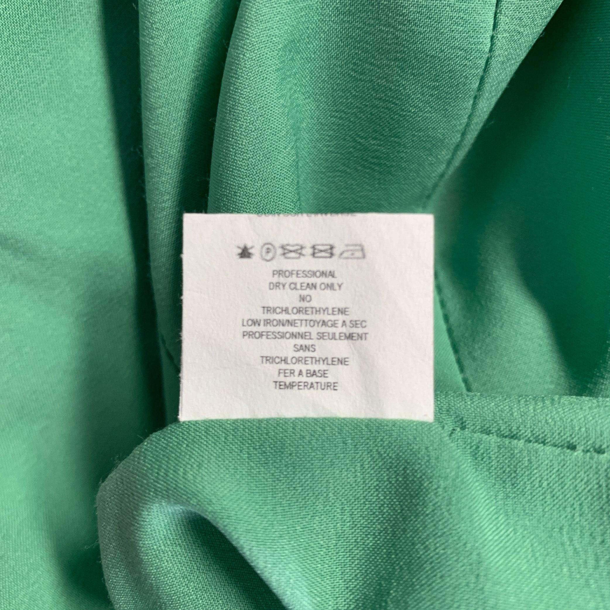Women's ZAC POSEN Size 8 Green Multi Color Cotton Blend Tapestry Sleeveless Dress For Sale
