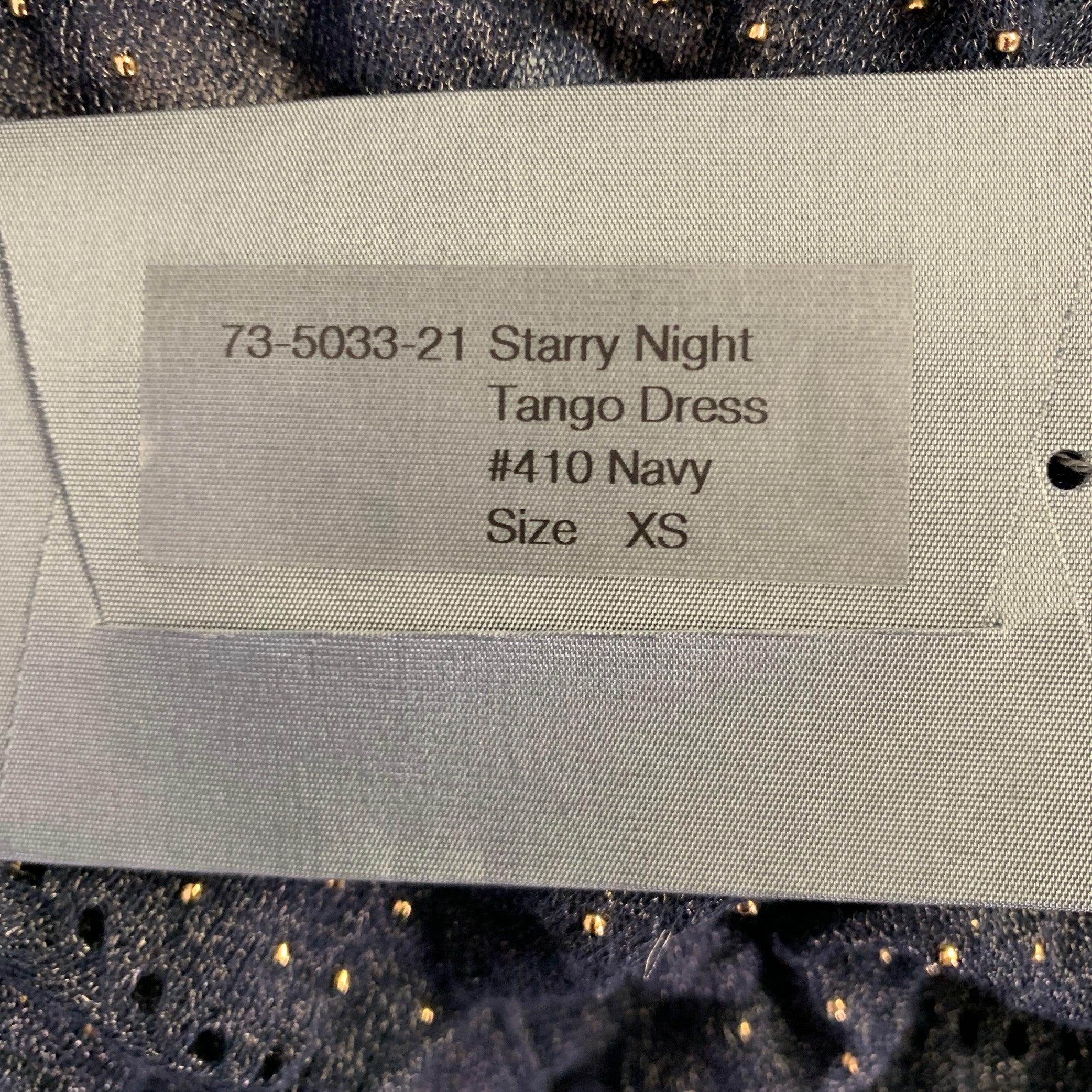 ZAC POSEN Size XS -Starry Night Tango-Silk Blend Payettes Ruffle Dress 3