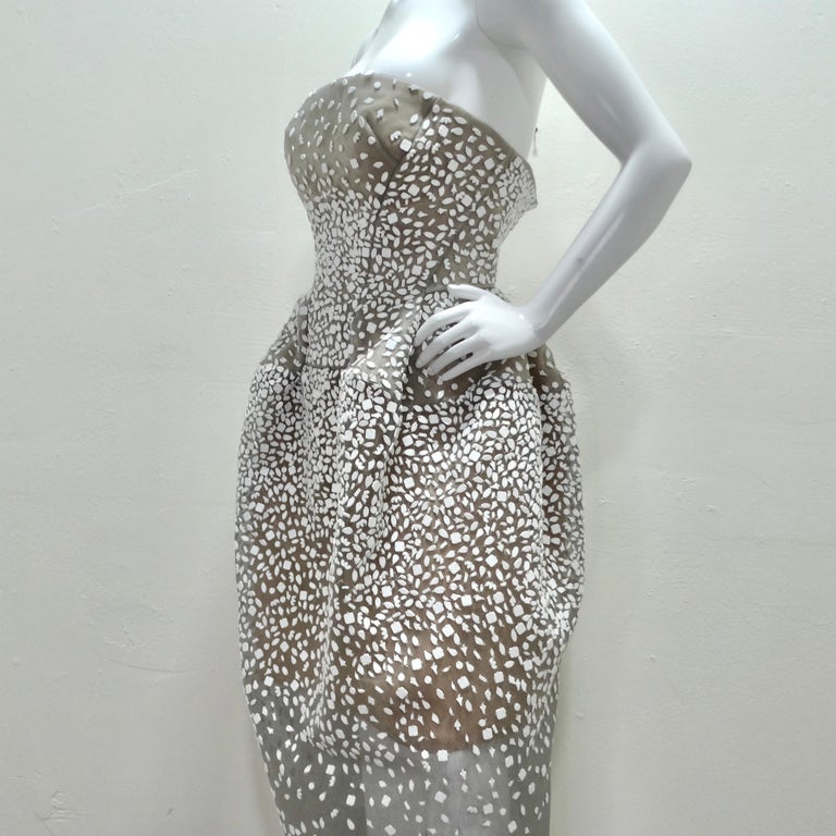 Zac Posen Spring 2017 Strapless Shell Embroidered Dress at 1stDibs