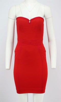 Zac Posen Strapless Stretch Woven Mini Dress