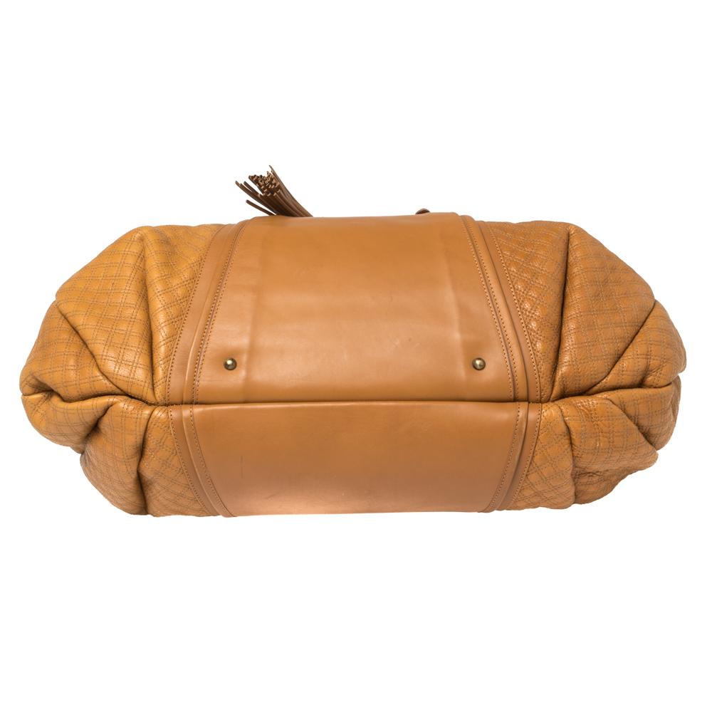 Brown Zac Posen Tan Quilted Leather Beatrice Bag