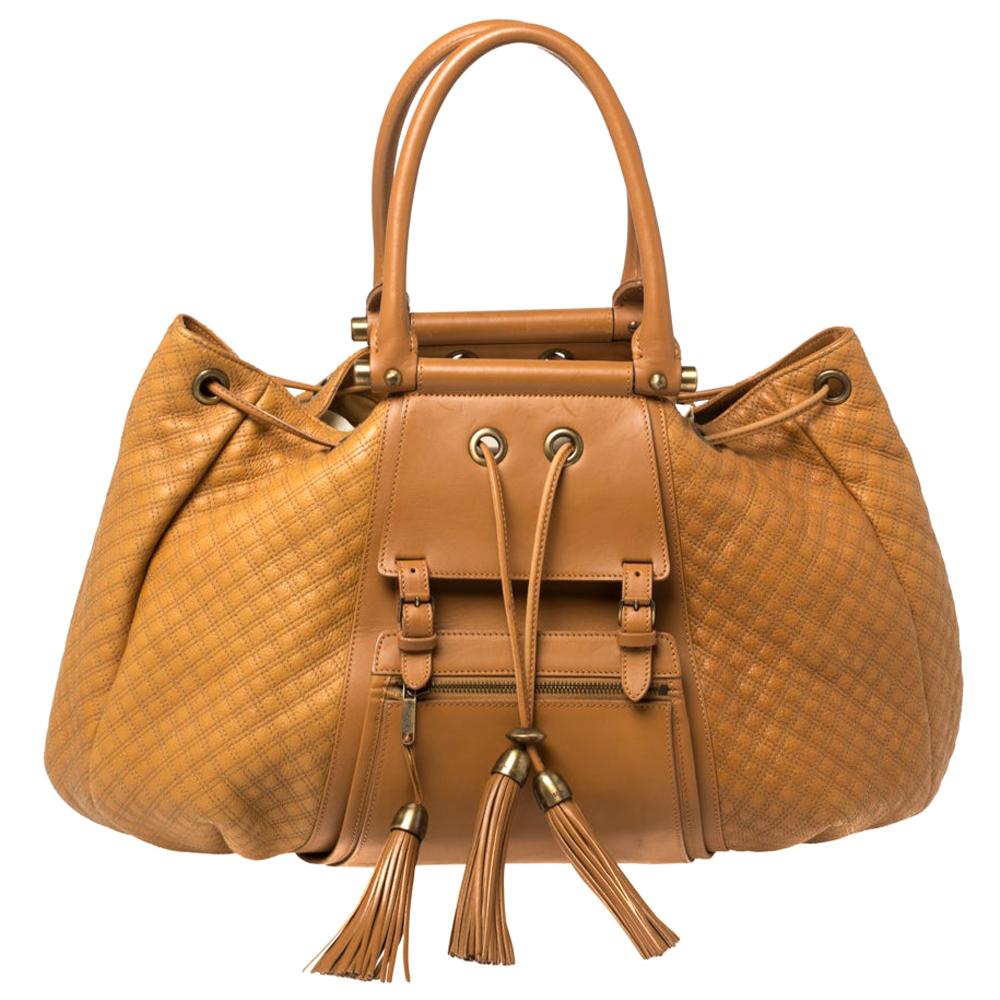 Zac Posen Tan Quilted Leather Beatrice Bag at 1stDibs