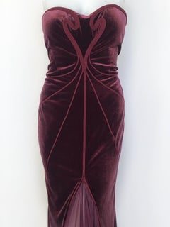 Zac Posen velvet & chiffon gown