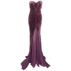 Zac Posen velvet & chiffon gown