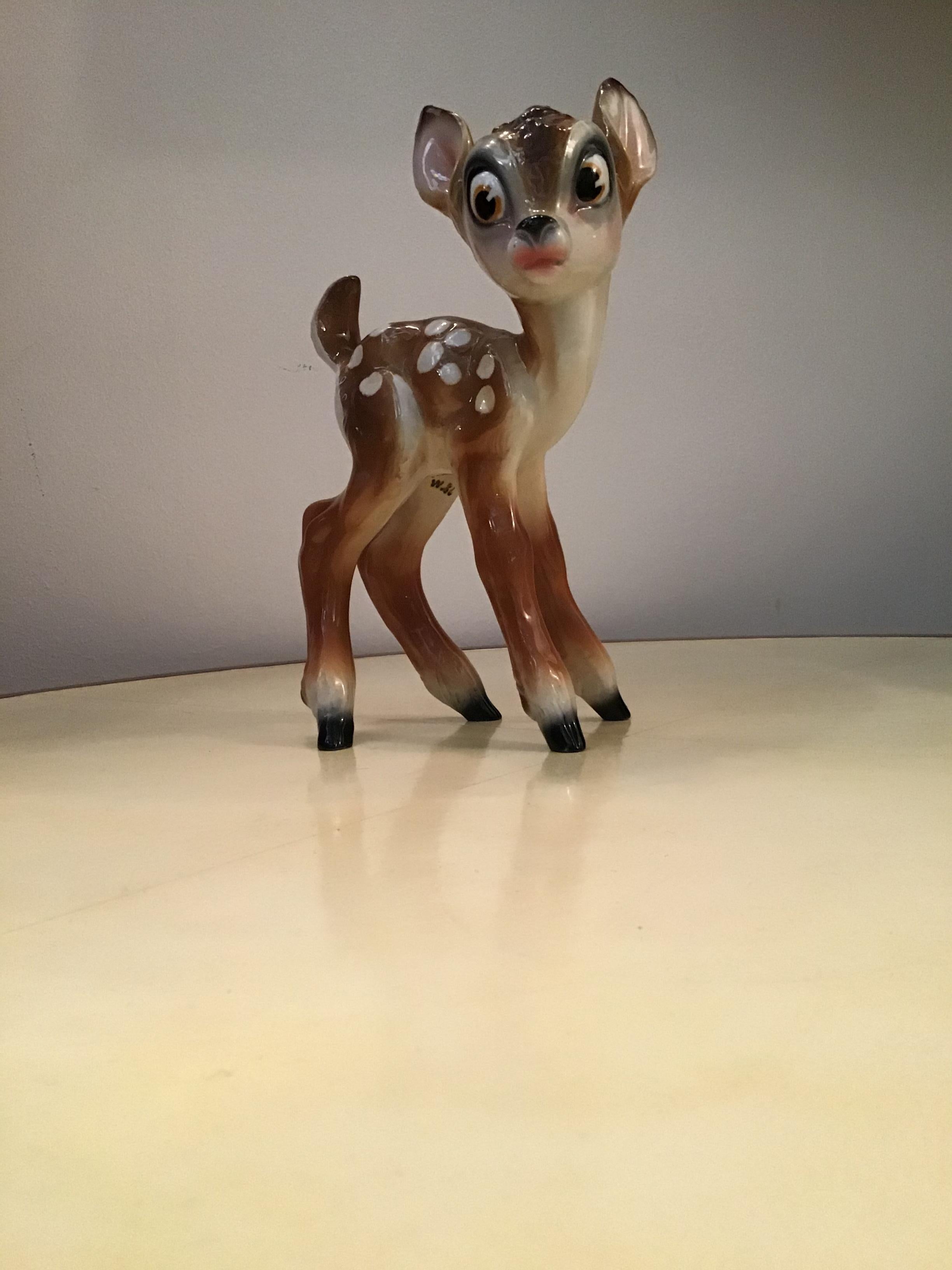 Mid-20th Century Zaccagnini Bambi Disney, Ceramic 1940 Italia