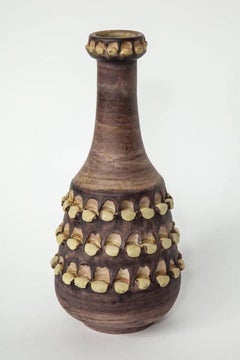 Zaccagnini Brown/Tan Ceramic Vase, Labeled