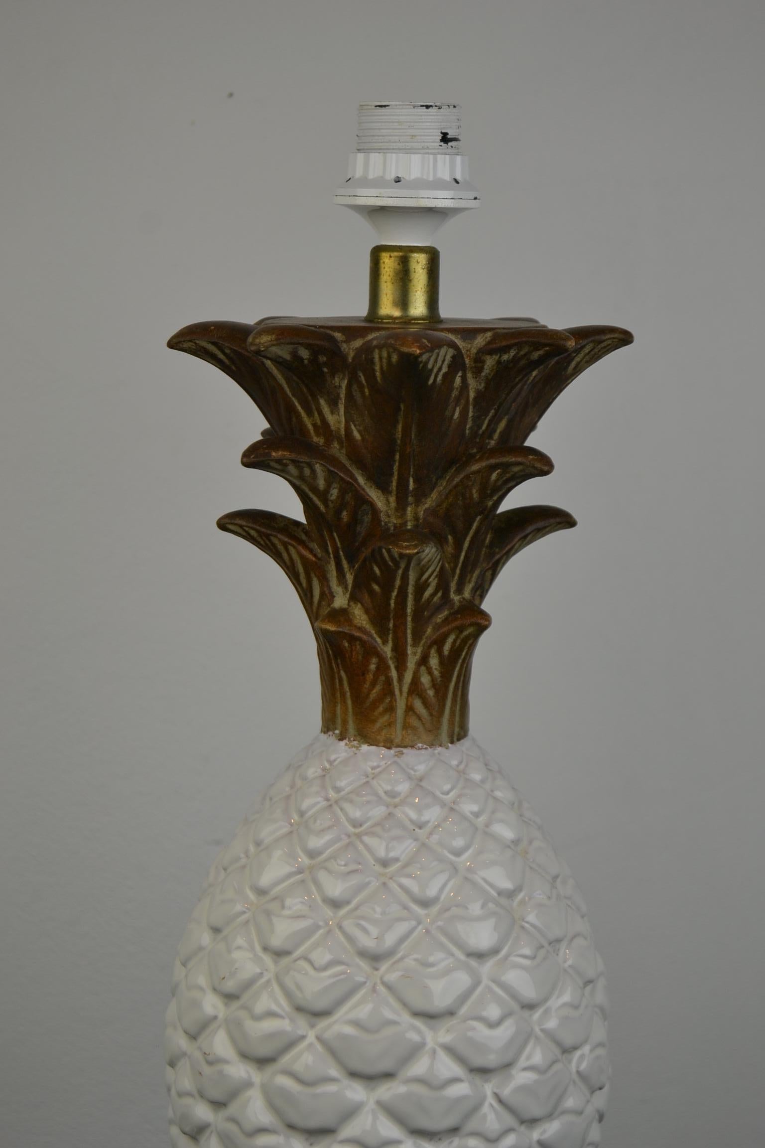 Zaccagnini Ceramic Pineapple Table Lamp, Italy, 1960s For Sale 5