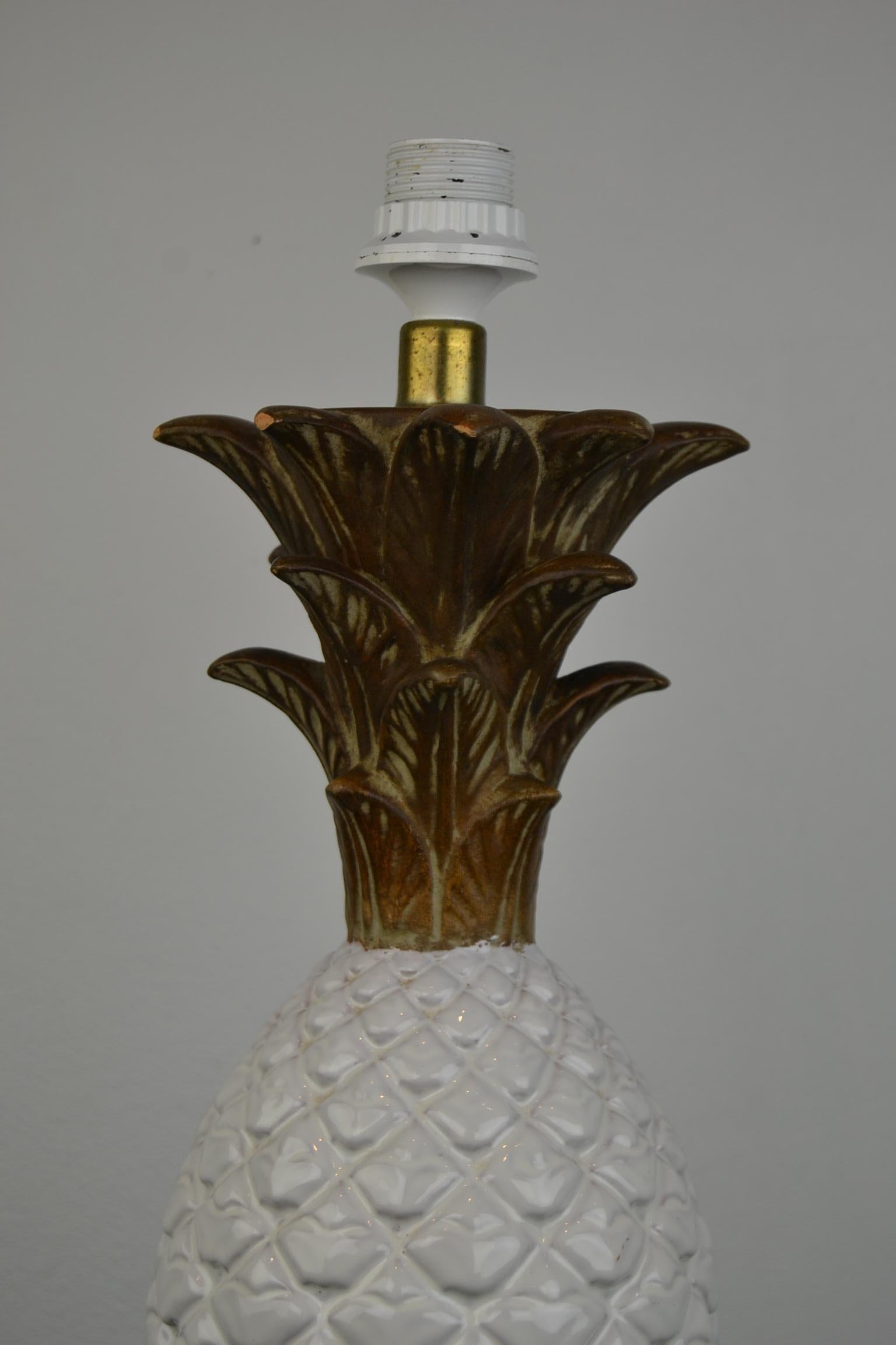 Zaccagnini Ceramic Pineapple Table Lamp, Italy, 1960s For Sale 8