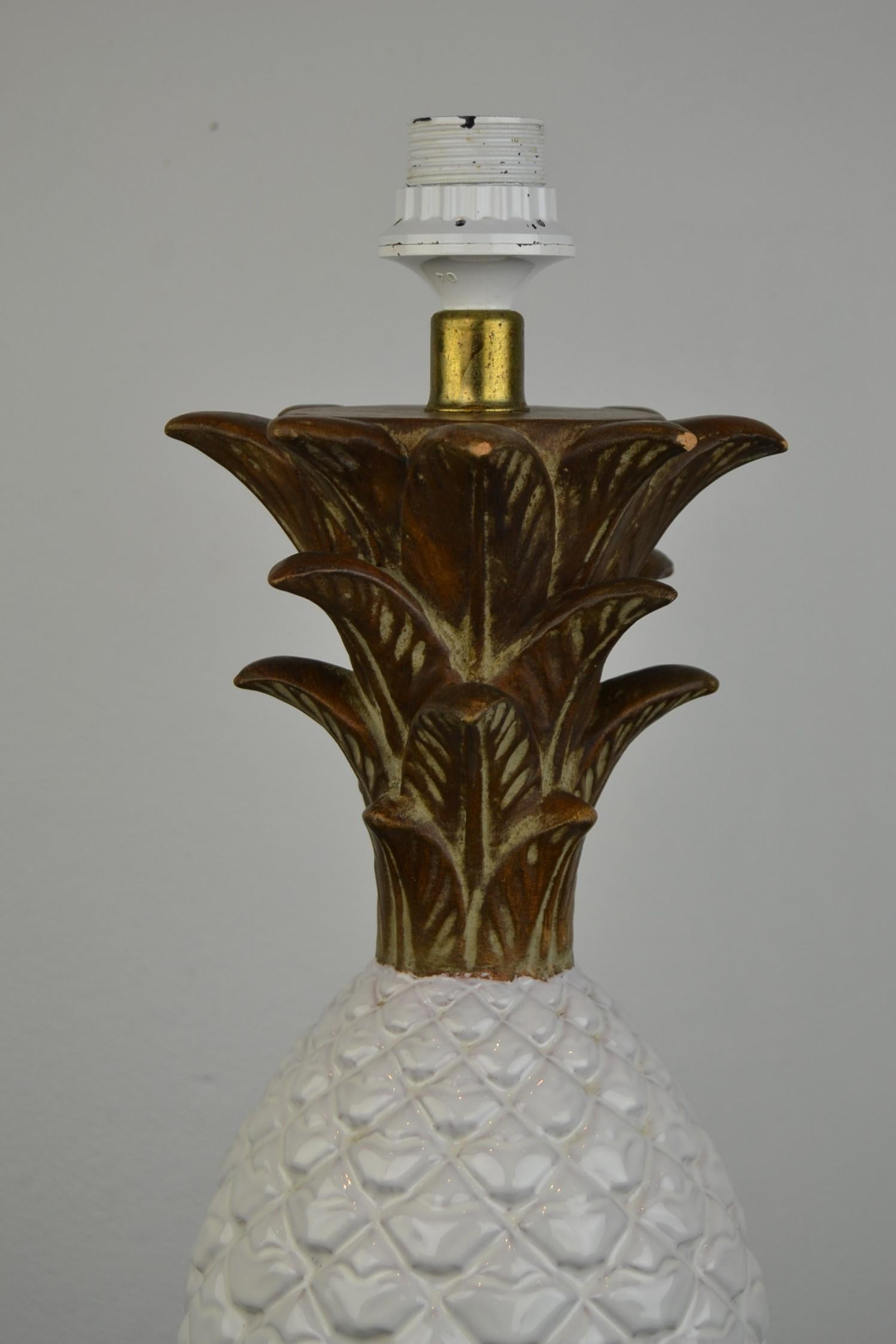 Zaccagnini Ceramic Pineapple Table Lamp, Italy, 1960s For Sale 11