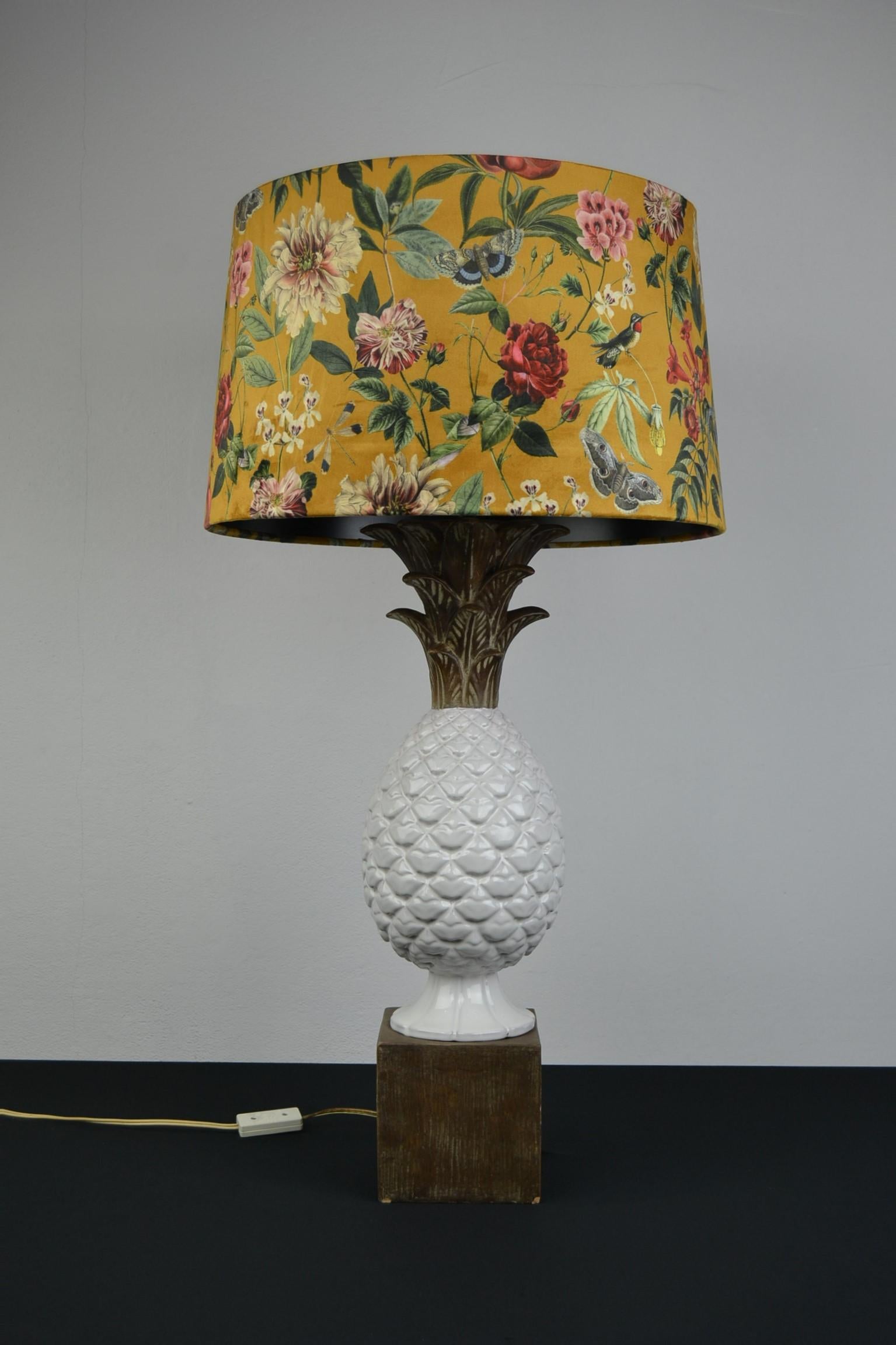 Zaccagnini Ceramic Pineapple Table Lamp, Italy, 1960s For Sale 14