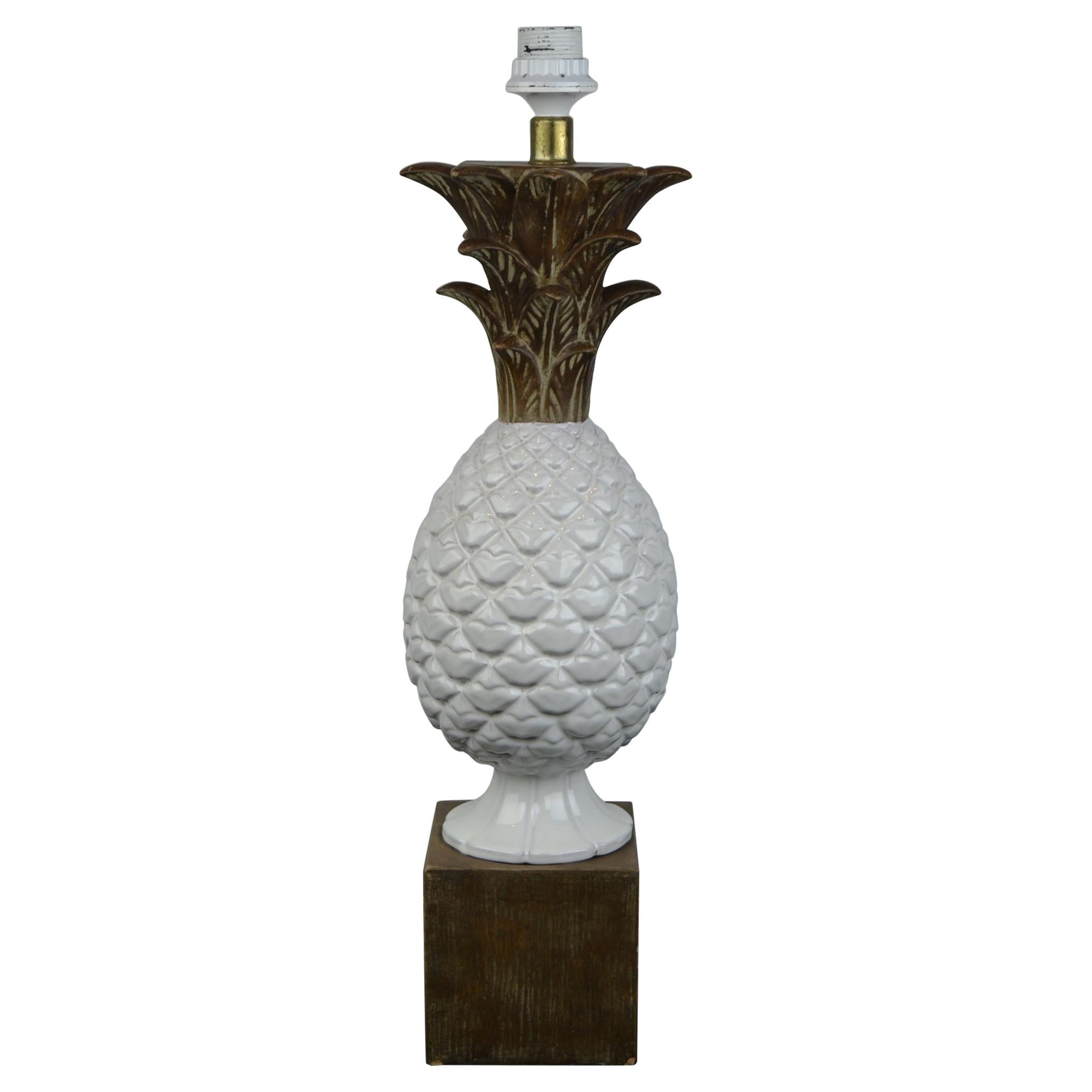 Zaccagnini Ceramic Pineapple Table Lamp, Italy, 1960s