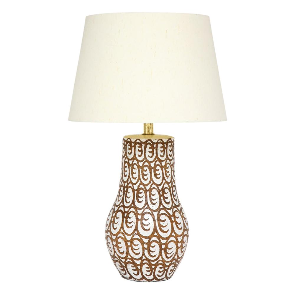 Zaccagnini Lamp, Ceramic Dimpled Matte Chrome, Signed For Sale at 1stdibs