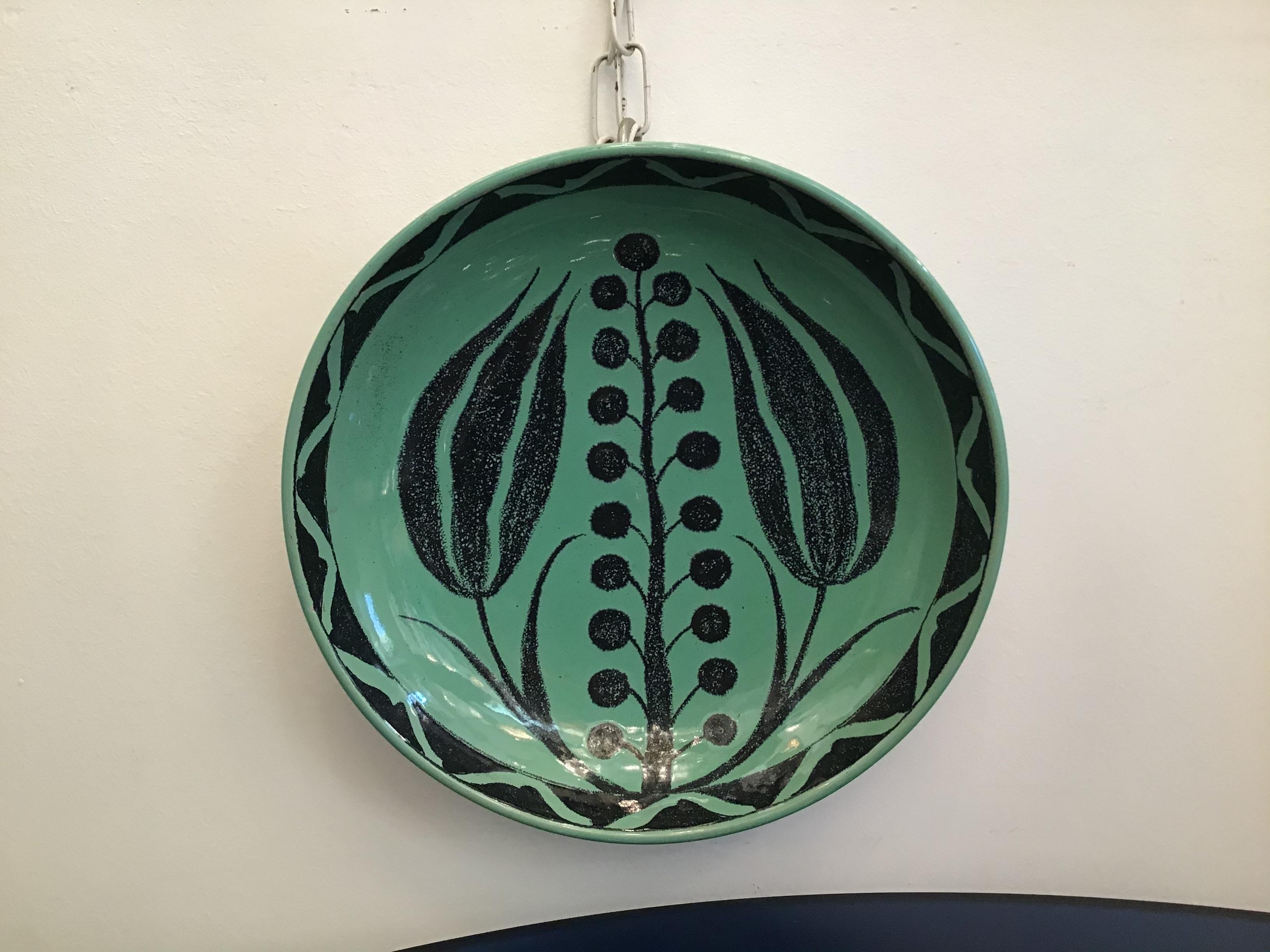 Zaccagnini Wall Plate/Centerpiece Ceramic, 1930, Italy In Excellent Condition For Sale In Milano, IT