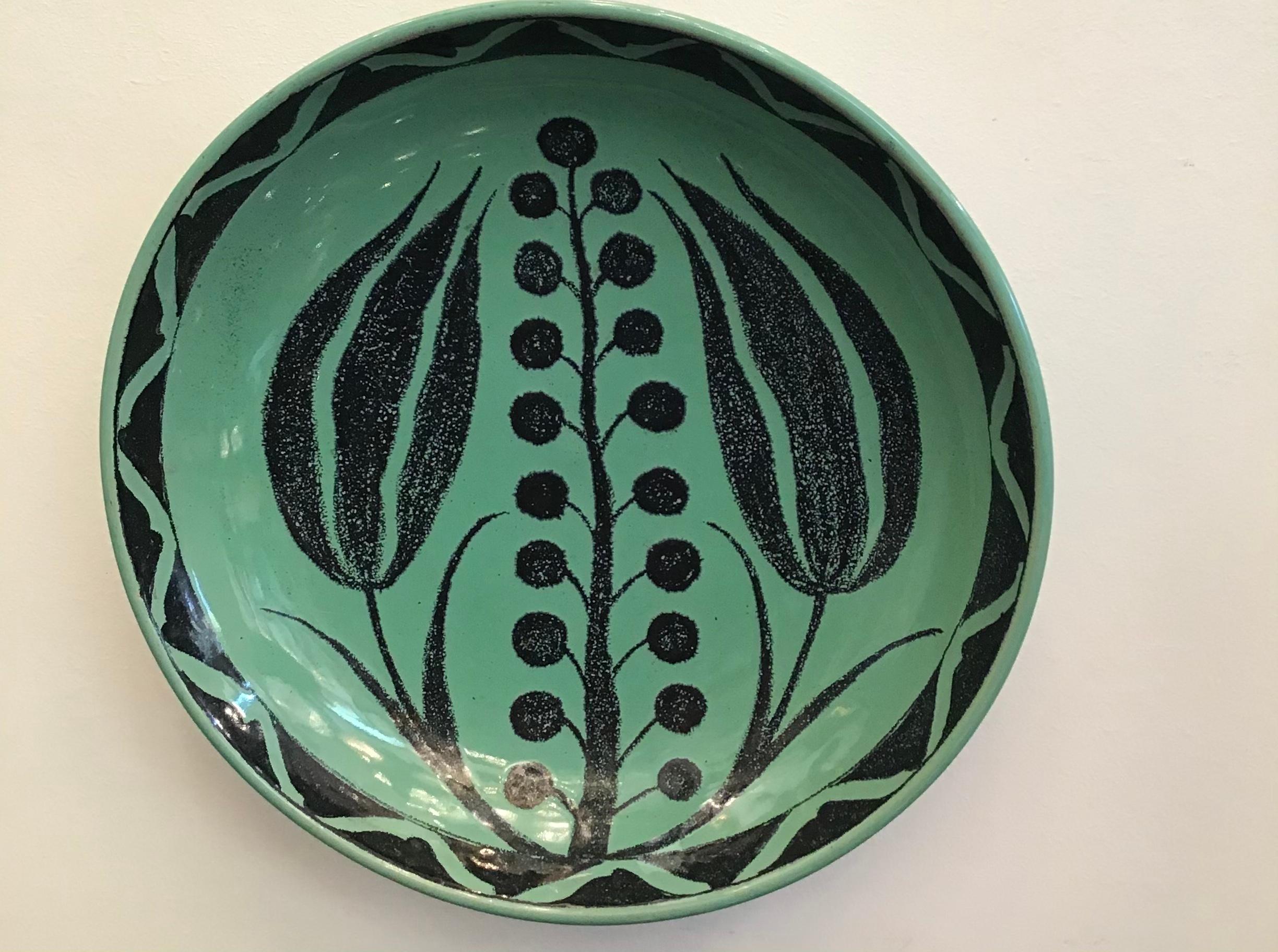 Ceramica Piatto da parete/centrotavola Zaccagnini in ceramica, 1930, Italia in vendita