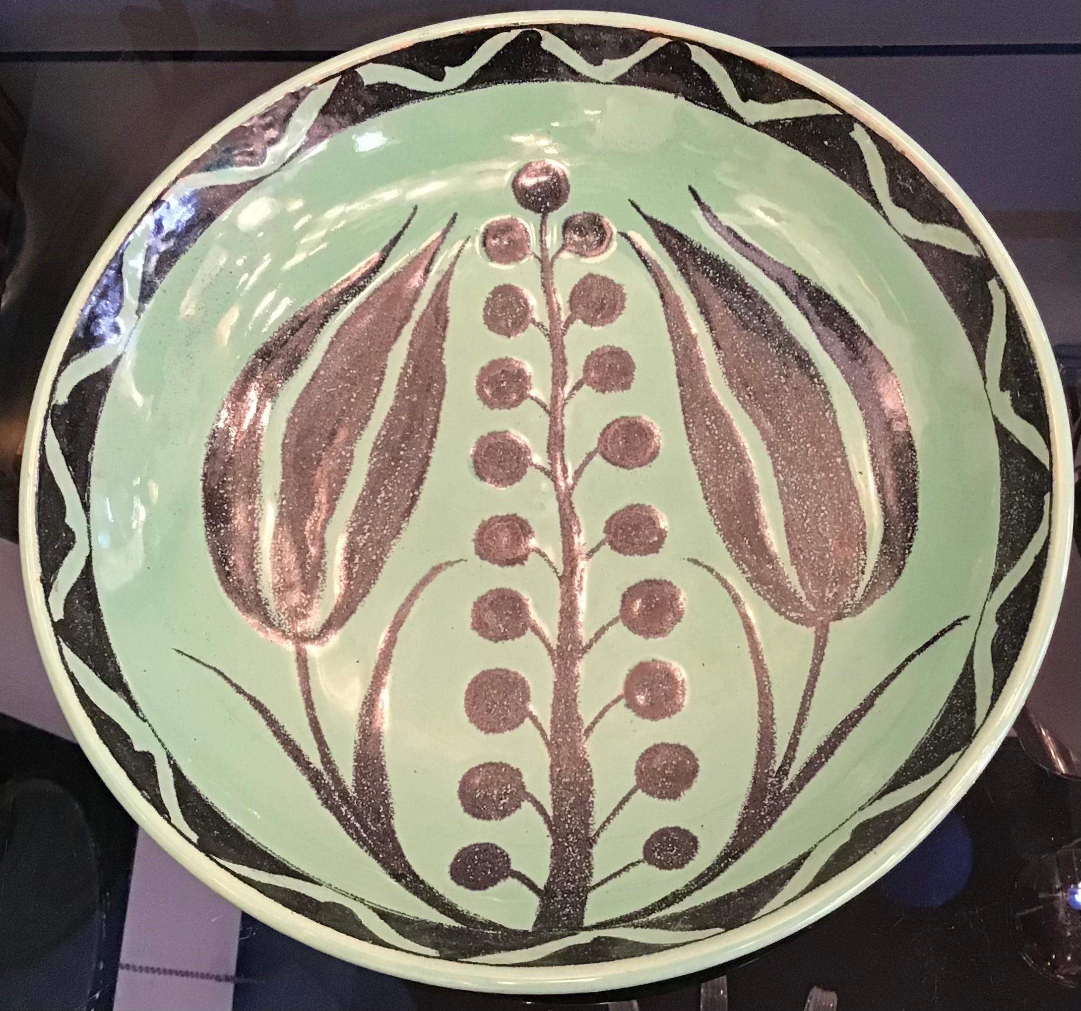 Piatto da parete/centrotavola Zaccagnini in ceramica, 1930, Italia in vendita 2