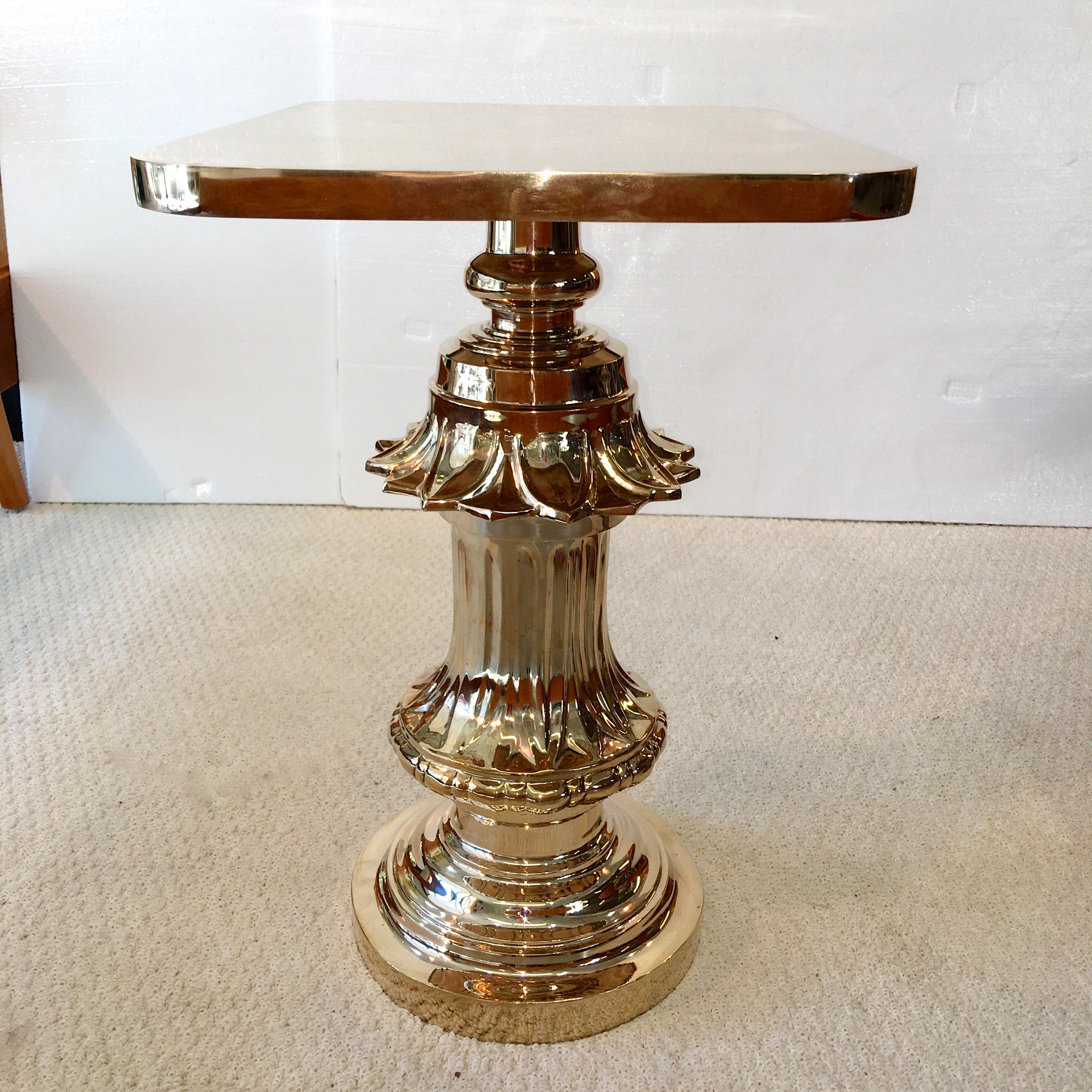 Table d'appoint en bronze massif Old Boston Street Lamp de Zach Gabbard 3