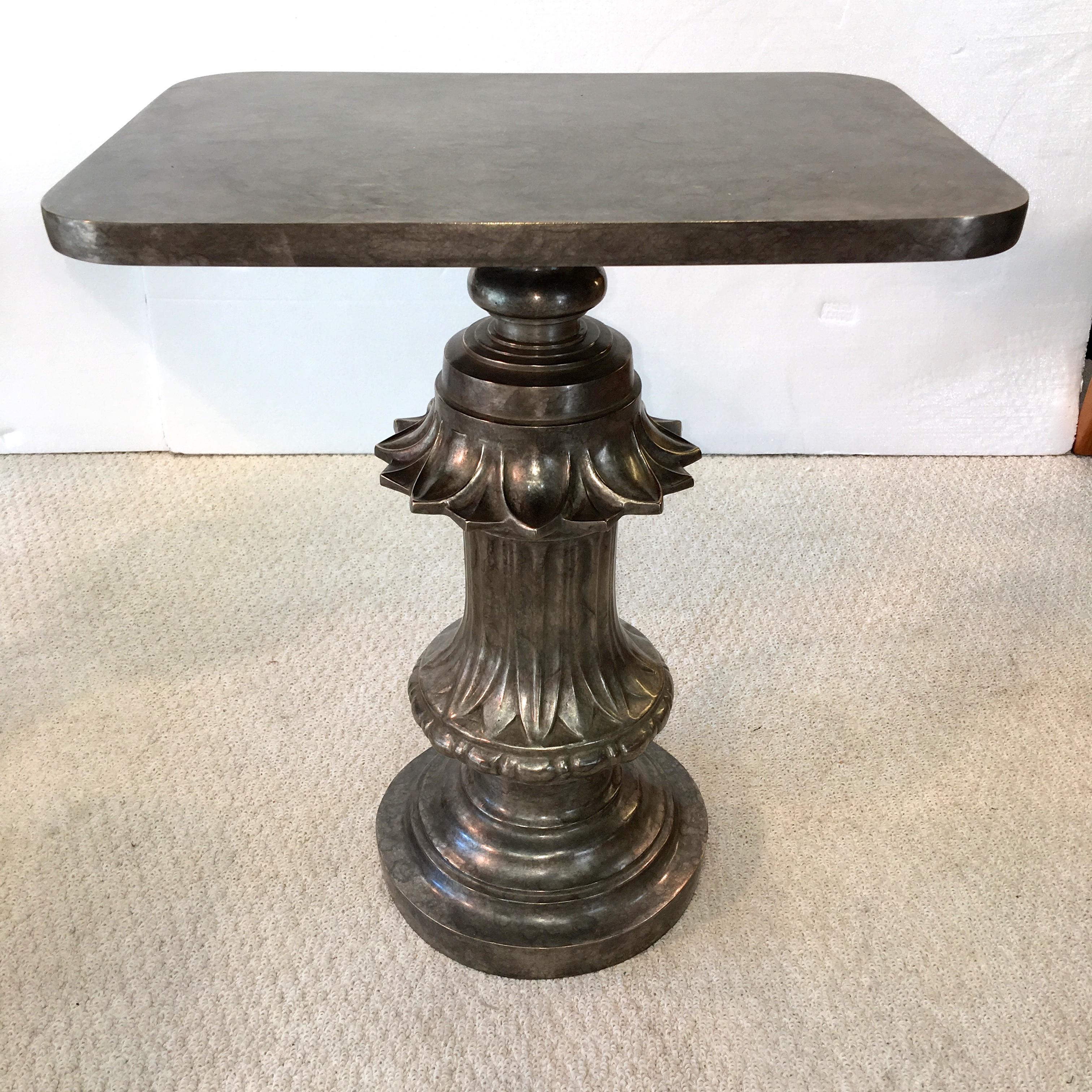 Table d'appoint en bronze massif Old Boston Street Lamp de Zach Gabbard 9